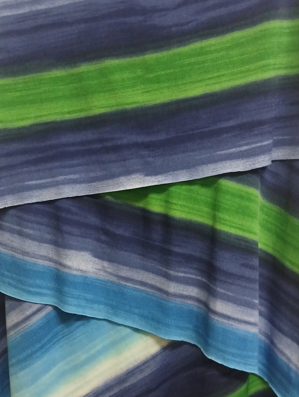 ​Dressbarn Women's Plus Size 1X Asymmetric Layered Watercolor Stripe Sleeveless - Picture 3 of 8